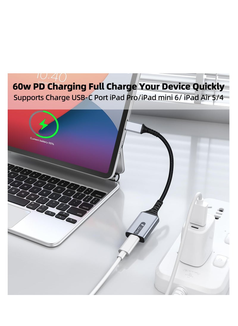 SYOSI - USB C to Lightning Audio and Charge Adapter Cable Type Male Female HiFi Headphones 60W Fast Data Fit with iPhone 15 iPad Pro Air MacBook Galaxy S23 Pixel 7 6 - Image 1