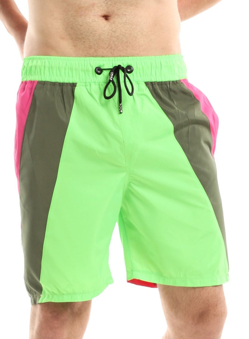 Caesar Printed Swim Short, Water Proof 100% Polyester Fabric  - Image 1