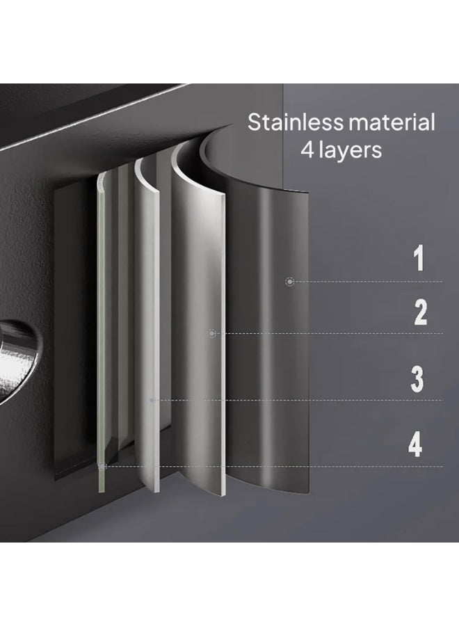 Beauenty Corner Shower Shelf No Drilling Bathroom Shelves Shower Caddies Adhesive Bath Corner Shelf Wall Mounted Bathroom shower Caddy Organizer with Hooks (Rectangular basket-2 Tiers) - Image 3