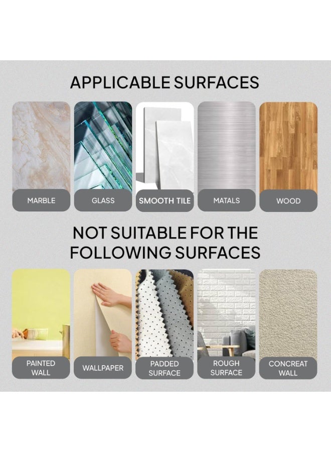 Beauenty Corner Shower Shelf No Drilling Bathroom Shelves Shower Caddies Adhesive Bath Corner Shelf Wall Mounted Bathroom shower Caddy Organizer with Hooks (Rectangular basket-2 Tiers) - Image 4