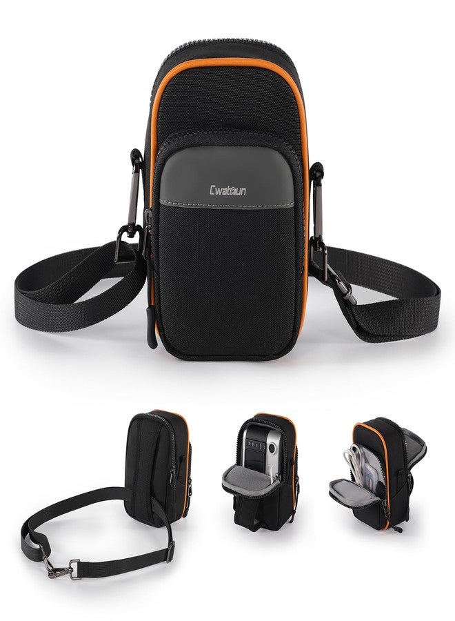 Cwatcun Digital Compact Camera Sling Bag，Portable Protective Small Crossbody Camera Bag Lightweight Photography Camera waist bag for Canon Nikon Sony Fuji Digital Camera(Black) - Image 1