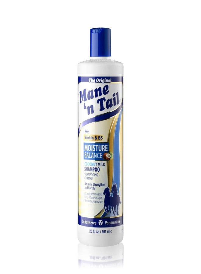 Mane 'n Tail Moisture Balance Shampoo with Coconut Milk & Biotin (20 Oz) | Sulfate-Free, Paraben-Free, Vegan Formula for Healthy Hair & Scalp - Image 1