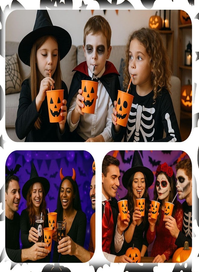 HANSGO Halloween Paper Straws, 70PCS Paper Drinking Straws Bulk for Halloween Party Favor Cupcake Decorating - Image 4