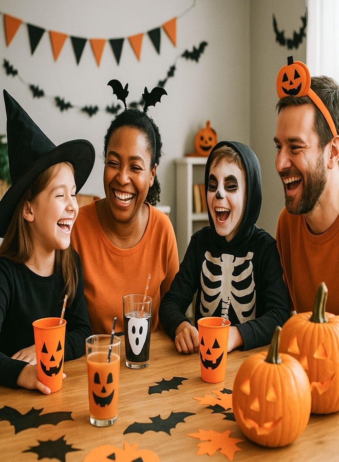 HANSGO Halloween Paper Straws, 70PCS Paper Drinking Straws Bulk for Halloween Party Favor Cupcake Decorating - Image 5