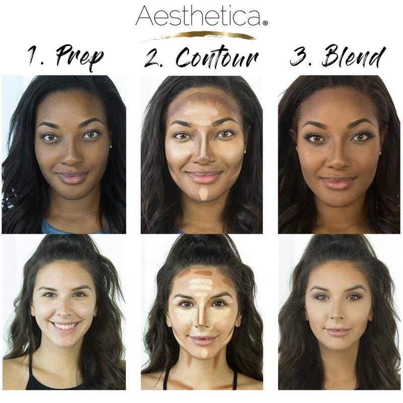 Aesthetica مجموعة مكياج كريمة كونتور وإضاءة من أستيتكا كوزمتيكس - لوحة أساس/كونسيلر للكونتور - نباتية وخالية من القسوة - تعليمات خطوة بخطوة مرفقة - Image 5