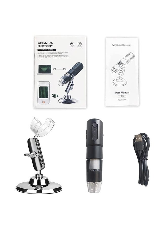 Portable 1000X USB Digital Microscope Camera 50X-1000X Magnification with 8 LED Lights and Adjustable Metal Stand for Phone and Electronics Inspection - Image 3