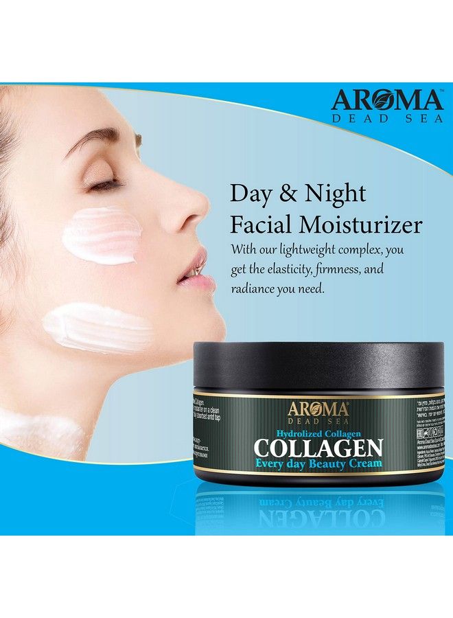 Aroma Dead Sea كريم وجه كولاجين مهدرج كريم مضاد للشيخوخة مرطب للوجه نهاراً وليلاً غني بالمعادن من البحر الأحمر كريم كولاجين للوجه مضاد للتجاعيد ومرطب للوجه 100 مل - Image 5