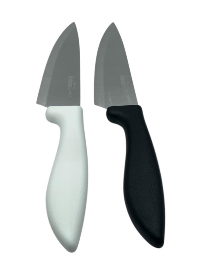 A two-piece kitchen knife set with a thick blade made of steel. - Image 1