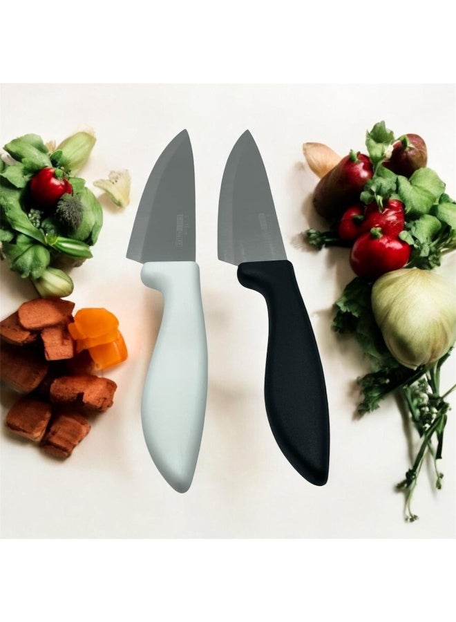 A two-piece kitchen knife set with a thick blade made of steel. - Image 2