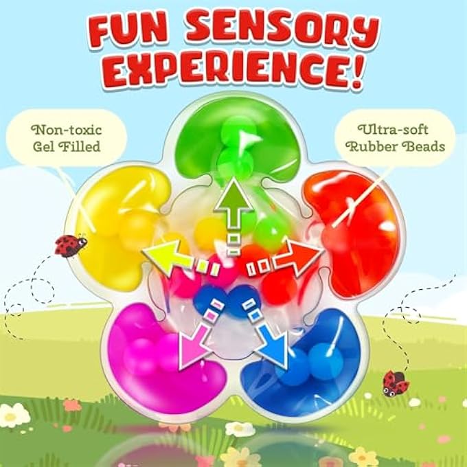 COLOR SORTING TOYS SENSORY TOYS, FINE MOTOR SKILLS TOYS FOR TODDLERS, COLOR MATCHING TOYS FLOWER PRESCHOOL LEARNING ACTIVITIES EDUCATIONAL CALM DOWN MONTESSORI TOYS FOR KIDS BOYS GIRLS AGES 1 - Image 2