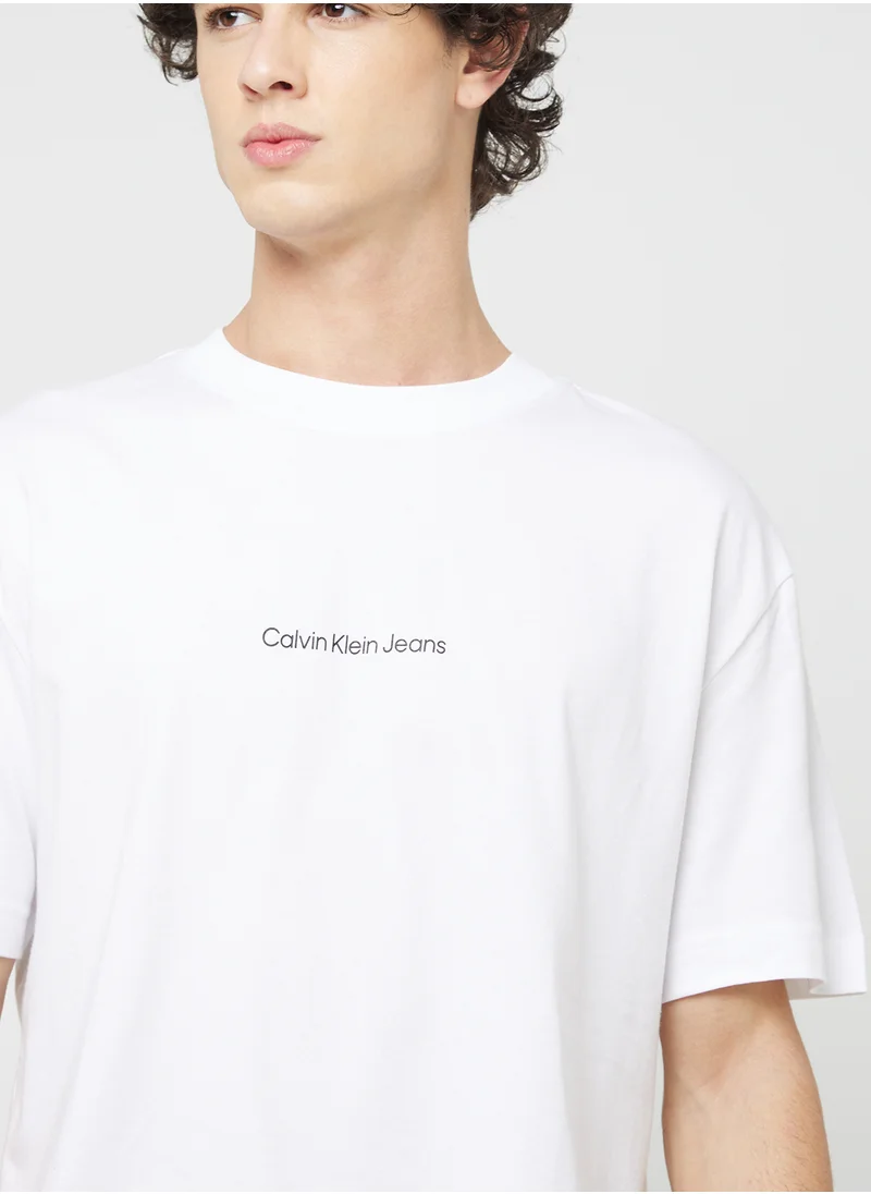 Calvin Klein Jeans Monogram Crew Neck T-Shirt