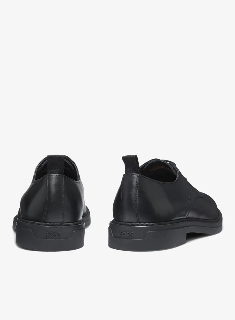 BOSS Leather Derby shoes with rubber outsole