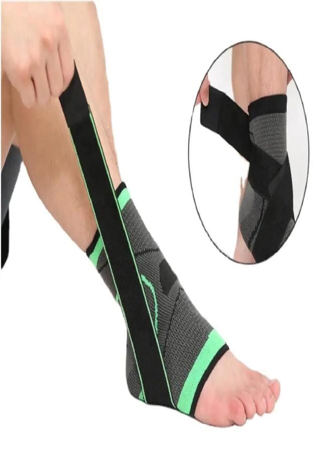 Ankle Brace for Women & Men | Adjustable Wrap Sprained Ankle Support | Compression Sleeve (Pair) Heel Brace Support for Pain, Injury Recovery, Eases Swelling | (Large) - Image 5