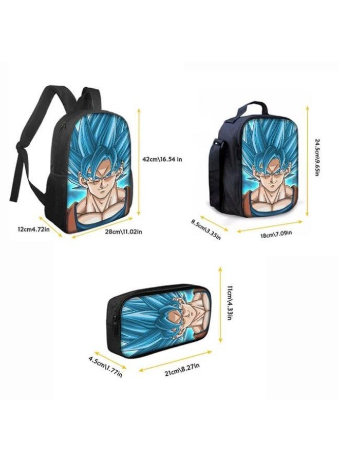 عام حقيبة الظهر المطبوعة الشائعة - مجموعة حقيبة الظهر المكونة من ثلاث قطع (يمكن استخدامها للطلاب والأطفال والأصدقاء للنزهات وتسلق الجبال وما إلى ذلك) - 4 - Image 4