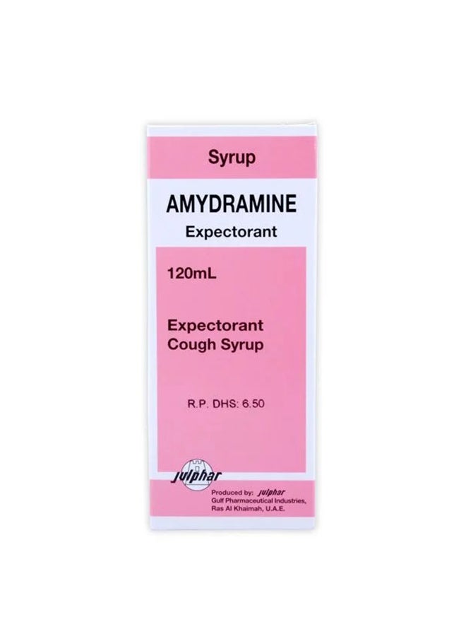 Julphar - Amydramine Expectorant Cough Syrup- Adults- 120Ml - Image 1