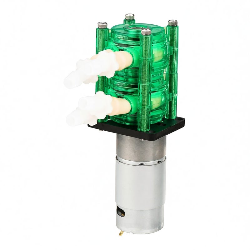 GROTHEN Dosing Pump Dual Head Peristaltic Pump Mini Water Liquid Pump Large Flow Rate Peristaltic BPT Tube ID7.9mm x OD11.1mm Self-Priming 700mL/min Corrosion Suitable for Aquarium Lab - Image 1