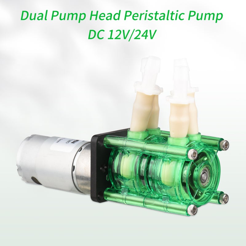GROTHEN Dosing Pump Dual Head Peristaltic Pump Mini Water Liquid Pump Large Flow Rate Peristaltic BPT Tube ID7.9mm x OD11.1mm Self-Priming 700mL/min Corrosion Suitable for Aquarium Lab - Image 3