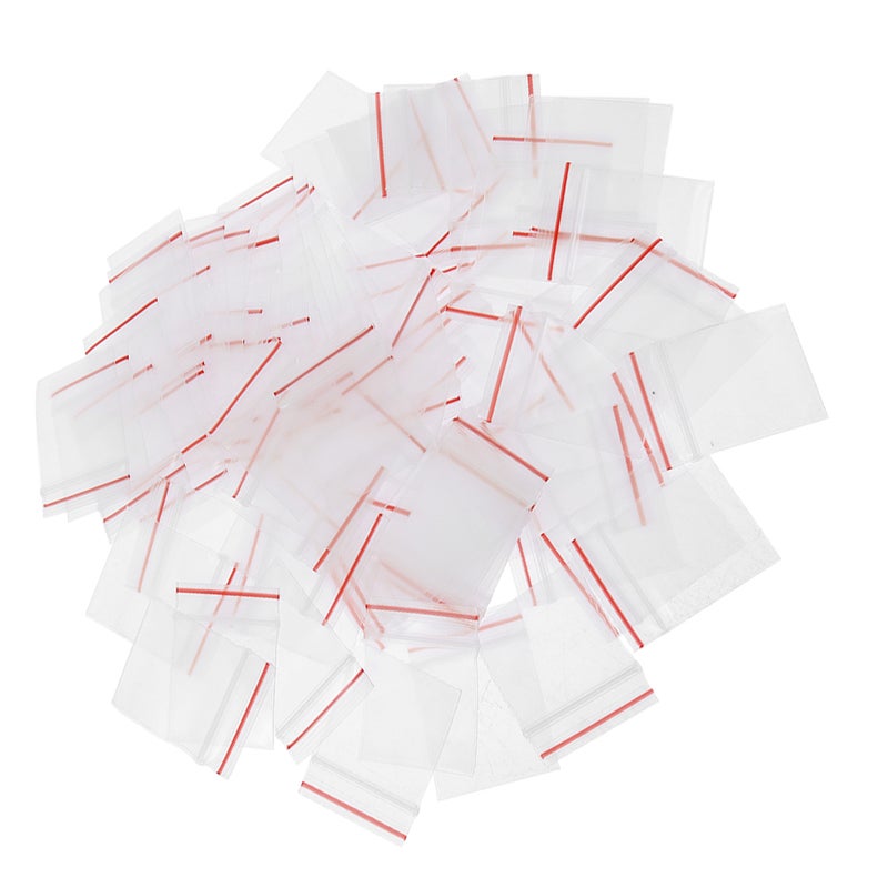 100Pcs Miniature Clear Bags Dollhouse Storage Bags Mini Storage Bags Sealing Pouches - Image 1
