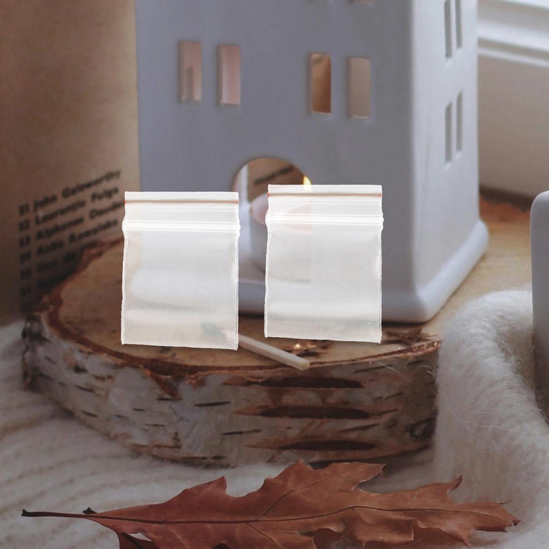 100Pcs Miniature Clear Bags Dollhouse Storage Bags Mini Storage Bags Sealing Pouches - Image 3