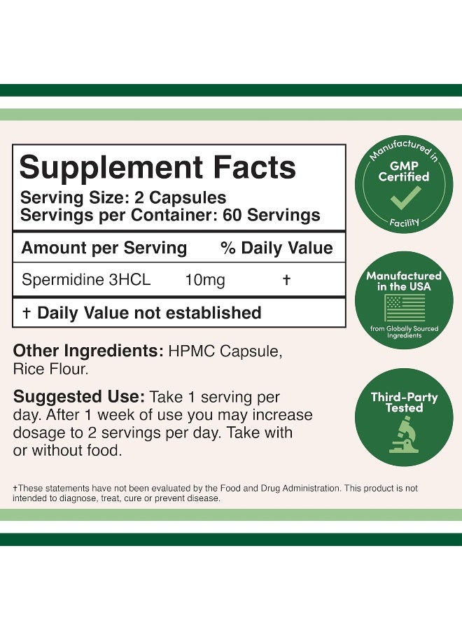 Double Wood Supplements سبيرميدين 10 ملغ لكل حصة - Image 2