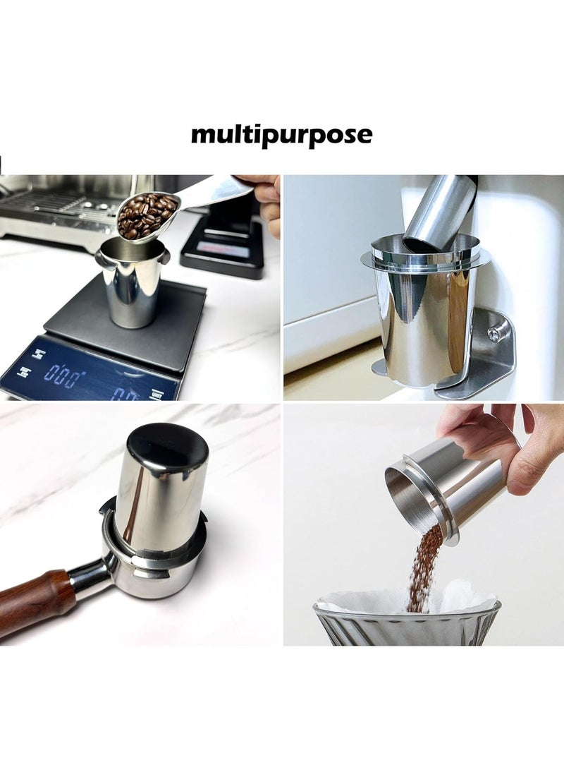 58mm Espresso Dosing Cup Black, Coffee Powder Feeder for Grinder & Espresso Machine, Reduces Waste and Ensures Accurate Dosing, Durable Metal Design for Home and Barista Use - Image 2