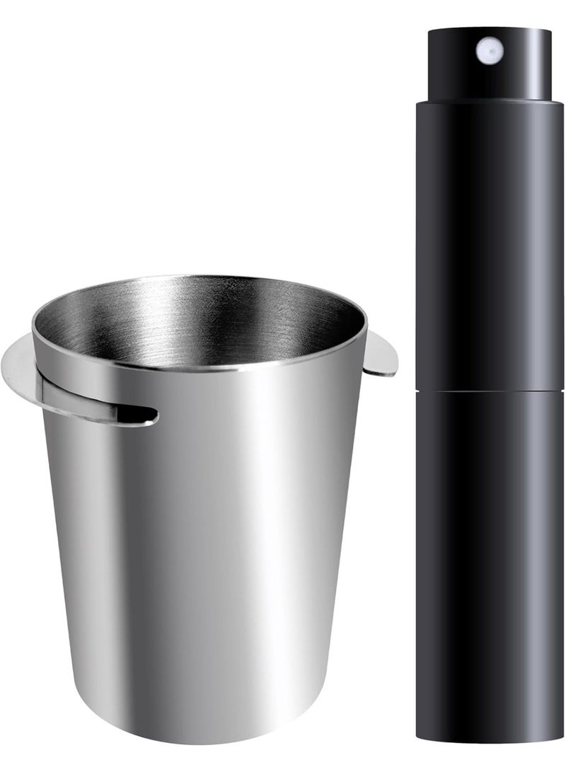 58mm Espresso Dosing Cup Black, Coffee Powder Feeder for Grinder & Espresso Machine, Reduces Waste and Ensures Accurate Dosing, Durable Metal Design for Home and Barista Use - Image 1