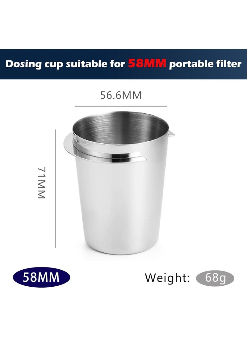 58mm Espresso Dosing Cup Black, Coffee Powder Feeder for Grinder & Espresso Machine, Reduces Waste and Ensures Accurate Dosing, Durable Metal Design for Home and Barista Use - Image 4