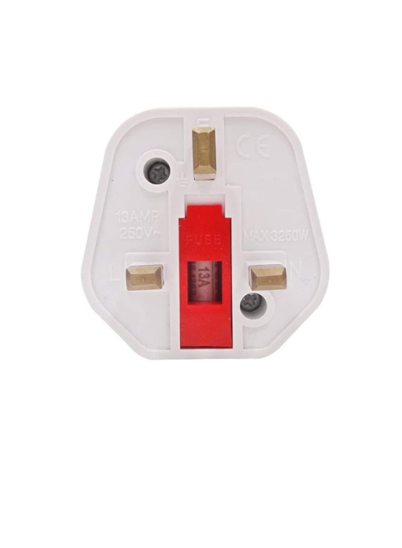 EU to UK Plugs Adapter British Plug to EU Schuko Female Plugs Power Converter 2 Pin Socket EU to UK Travel Adapter 13A 250V BS1362 FUSED Pack of 5 pcs - Image 2