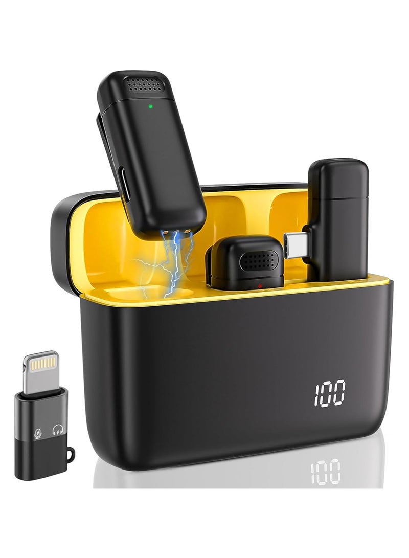 GUDOO Wireless Lavalier Microphone for iPhone/Android Phone, Mini Lapel Microphone with Noise Cancelling, Portable Plug-Play USB C Clip-on Mic for Video Recording, Vlogging, Podcast, YouTube, Tiktok - Image 1