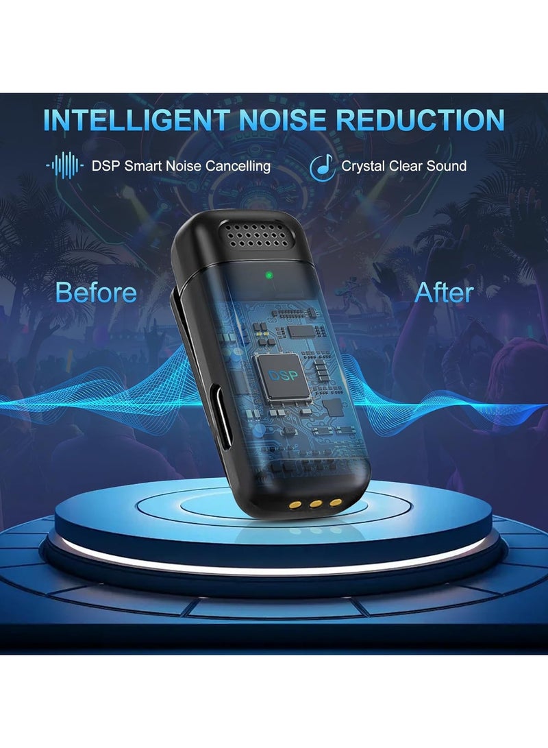 GUDOO Wireless Lavalier Microphone for iPhone/Android Phone, Mini Lapel Microphone with Noise Cancelling, Portable Plug-Play USB C Clip-on Mic for Video Recording, Vlogging, Podcast, YouTube, Tiktok - Image 3