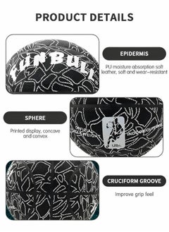 GROIC Luminous Glowing Leather Basketball, Glow In the Dark Basketball Official Size 7 (29.5") Indoor-Outdoor Night Games Basketball with Needles and Pump  - Image 4