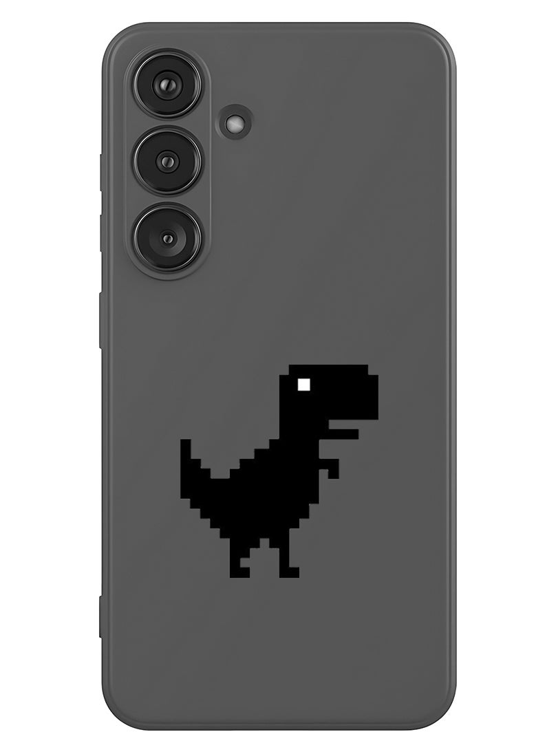 Theodor Protective Slim Fit Case Liquid Silicone Cover with Full Body Protection Anti-Scratch Shockproof Case For Samsung Galaxy S25 Plus (Blue) - Offline Dino - Image 1
