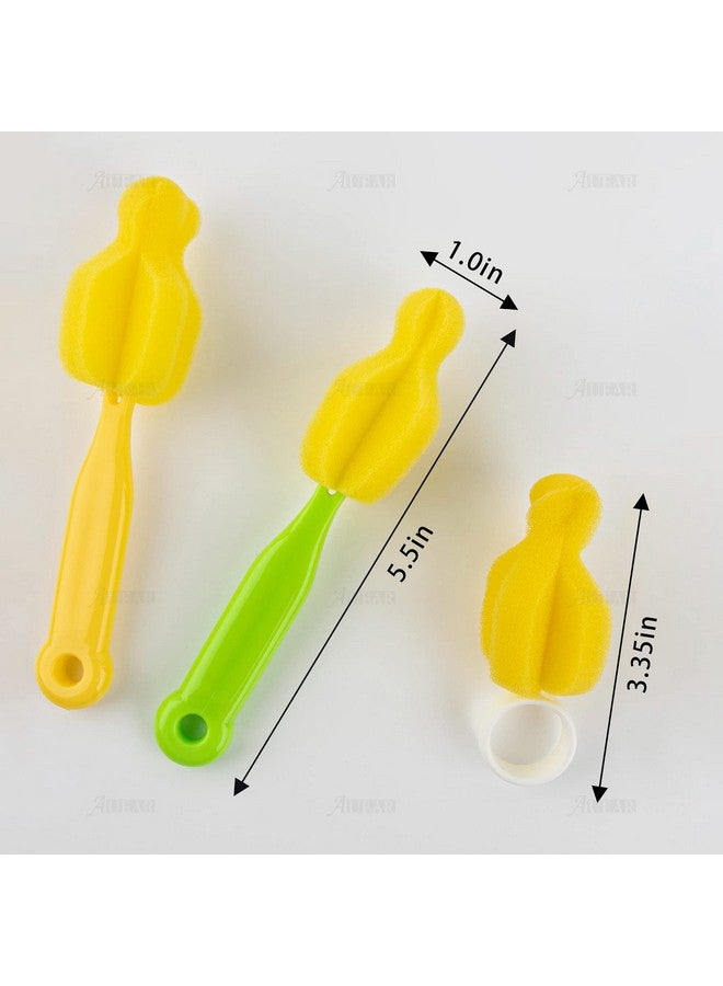 AUEAR, Milk Bottle Nipple Brushes Pacifier Sponge Cleaning Small Brush Cleaner Set for Bottles and Accessories (10 Pcs) - Image 3