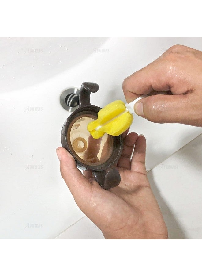 AUEAR, Milk Bottle Nipple Brushes Pacifier Sponge Cleaning Small Brush Cleaner Set for Bottles and Accessories (10 Pcs) - Image 5