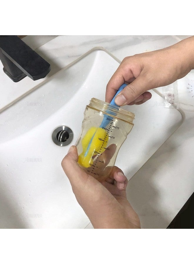 AUEAR, Milk Bottle Nipple Brushes Pacifier Sponge Cleaning Small Brush Cleaner Set for Bottles and Accessories (10 Pcs) - Image 4