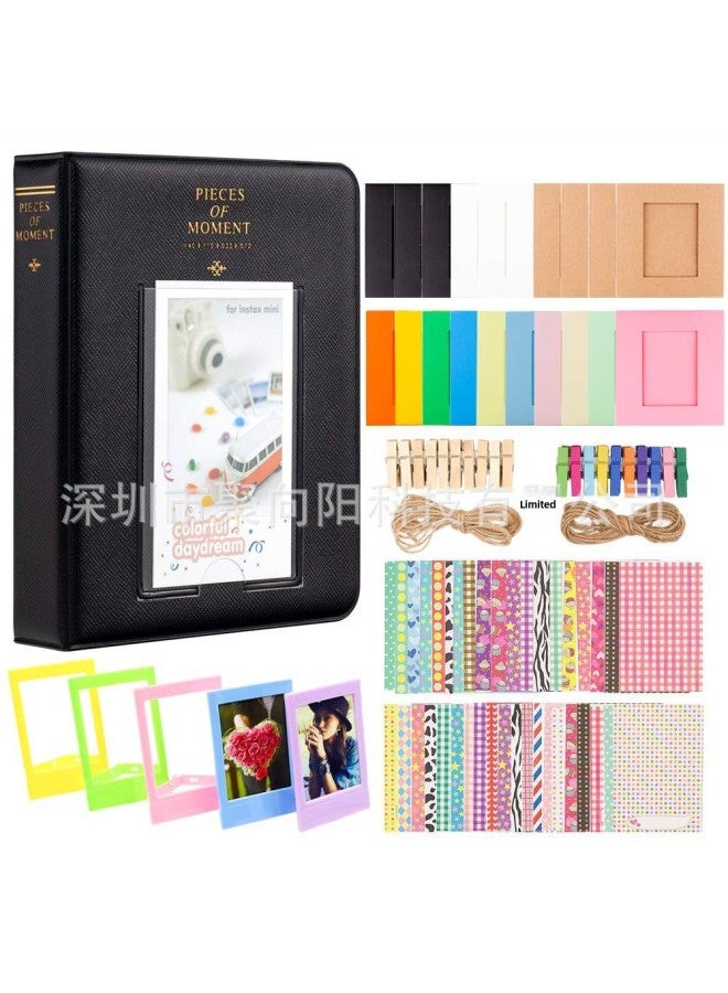 Generic PALLOT Camera Mini 12/11/9 8+8 Accessories 6 In 1 Set 3 Inch Photo Album Sticker Color Photo Frame-Color:Black  - Image 1