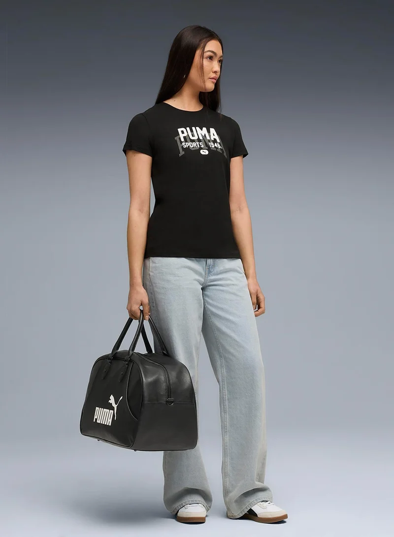 PUMA puma black Graphic Varsity T-Shirt for Women | Best Price UAE