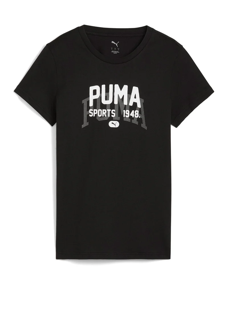PUMA puma black Graphic Varsity T-Shirt for Women | Best Price UAE