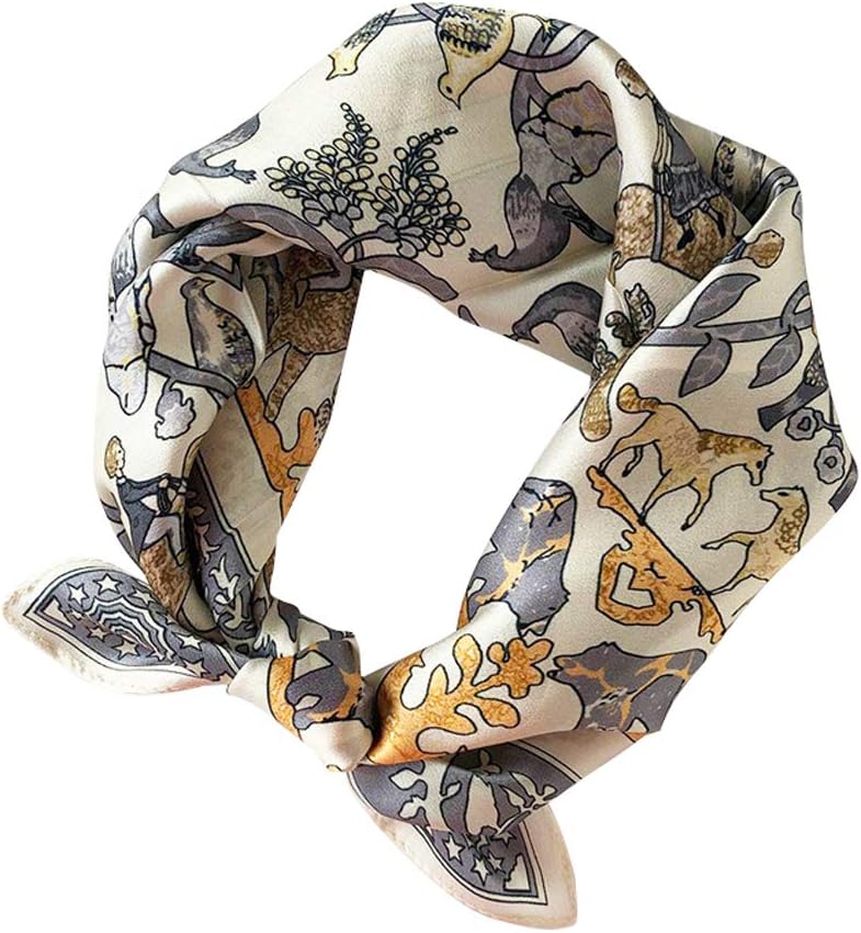 MEISEE 100% Mulberry Silk Scarfs Small Square Scarf 21" x 21" Neck Scarf Breathable Lightweight for Women Gift Packed - Image 1