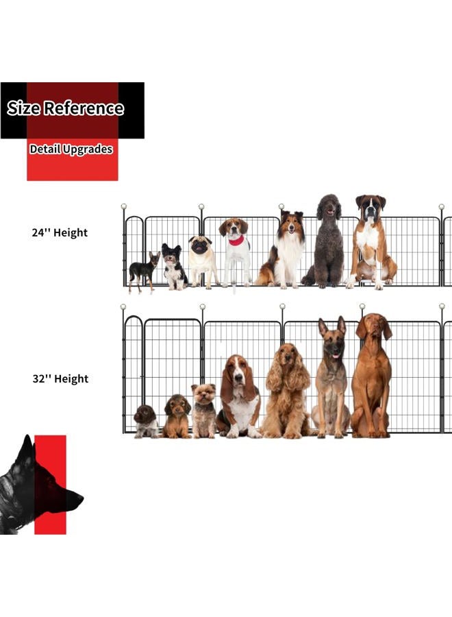 IGOOUO Portable Dog Crates & Playpen, 32'' Metal Pet Pen for Small/Medium Dogs, Easy-Carry Straps, Ideal for Indoor/Outdoor, Camping, RV, Yard (One Door) - Image 5
