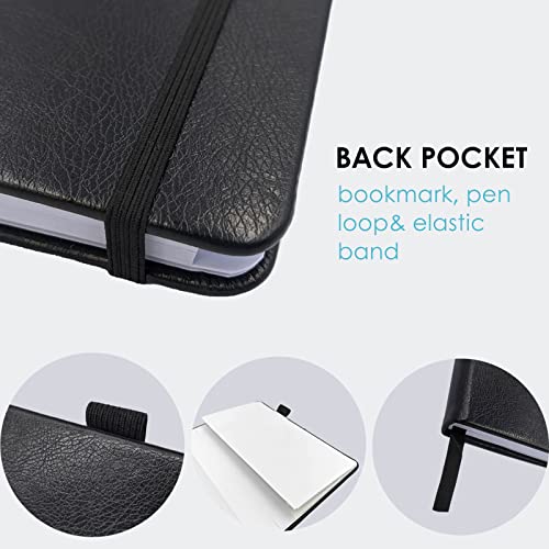 Jxselect Elegant Password Book with Alphabetical Tabs - Hardcover Password Book for Internet Website Address Login - 5.2" x 7.6" Password Keeper and Organizer w/Notes Section & Back Pocket (Black) - Image 5