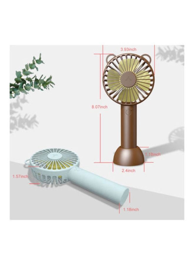 أكاليكس مروحة صغيرة محمولة مع قاعدة ، 3 سرعات ، منخفضة الضوضاء ، للمكتب ، السفر ، التخييم ، المكتب ، المنزل ، المكتب ، إتش 33182 بي إل ، أزرق - Image 3