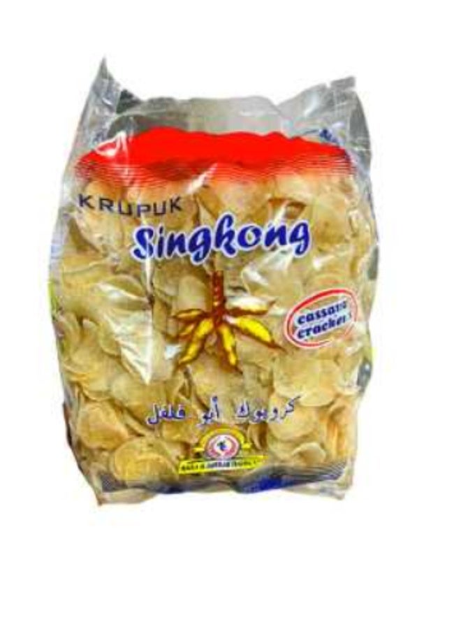 Abu Felfel Krupuk - Authentic Singkong Cassava Crackers - Large Family Pack 500g - Extra Crunchy Indonesian Snack - Crispy Cassava Chips - Image 1