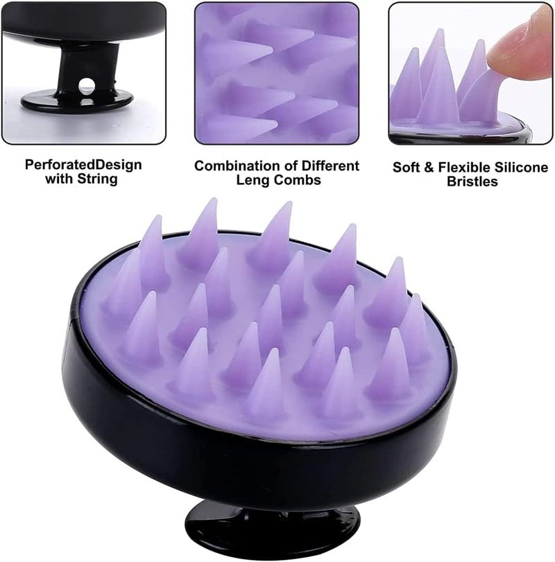 Long Handle Shower Back Brush Set - 4-Piece Bath Scrubber & Scalp Massager for Men, Women & Pets - Loofah Sponge for Deep Cleaning & Relaxation - Image 5