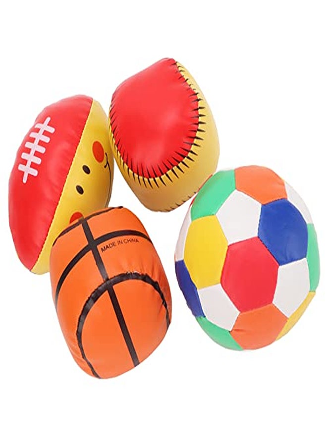VGEBY Sports Stress Balls, Stress Balls Buffer Stress Relief Toy PU Leather Small Decompression Rugby Football Basketball Baseball Children Adults Entertainment Toy  - Image 2