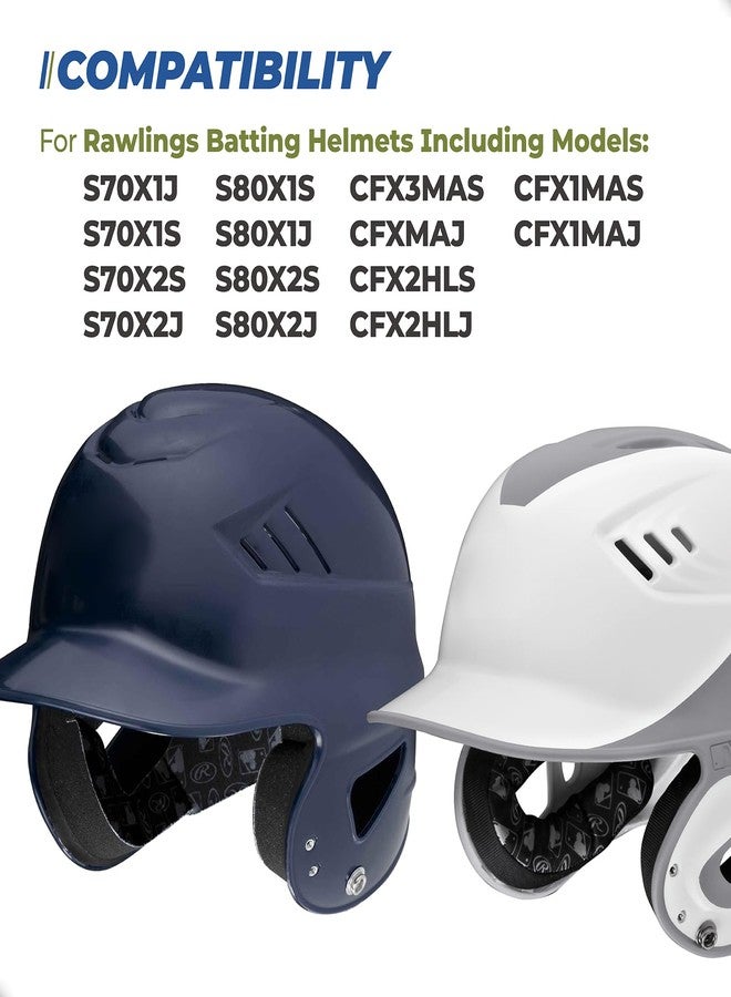Dimakung Batting Helmet Padding Kit Use for Rawlings Softball & Baseball Helmet CFXFK, Coolflo, Velo, CFX, S70/S80 Series, Helmet Padding Kit Includes 1 PCS Front Padding & 2 PCS Side Padding - Image 3