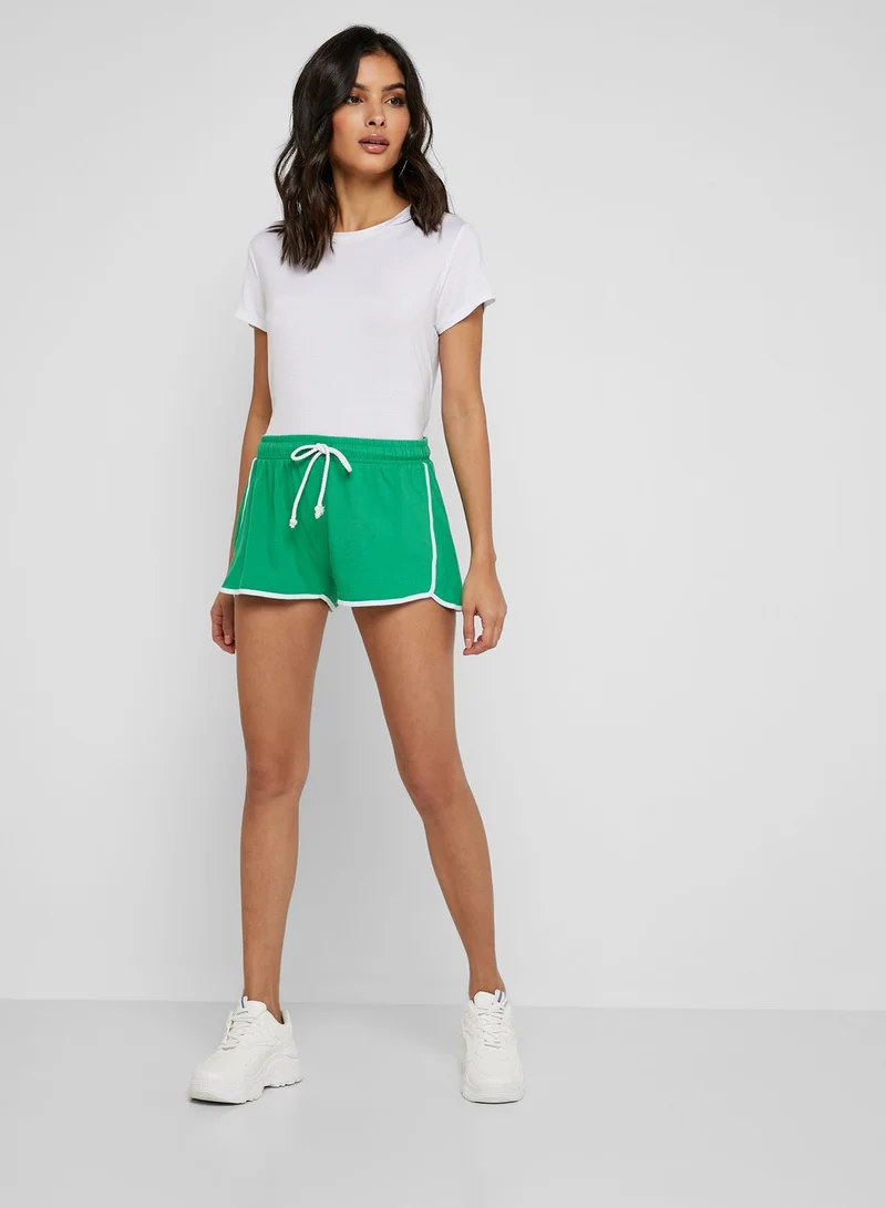 Ginger Contrast Piping Running Shorts