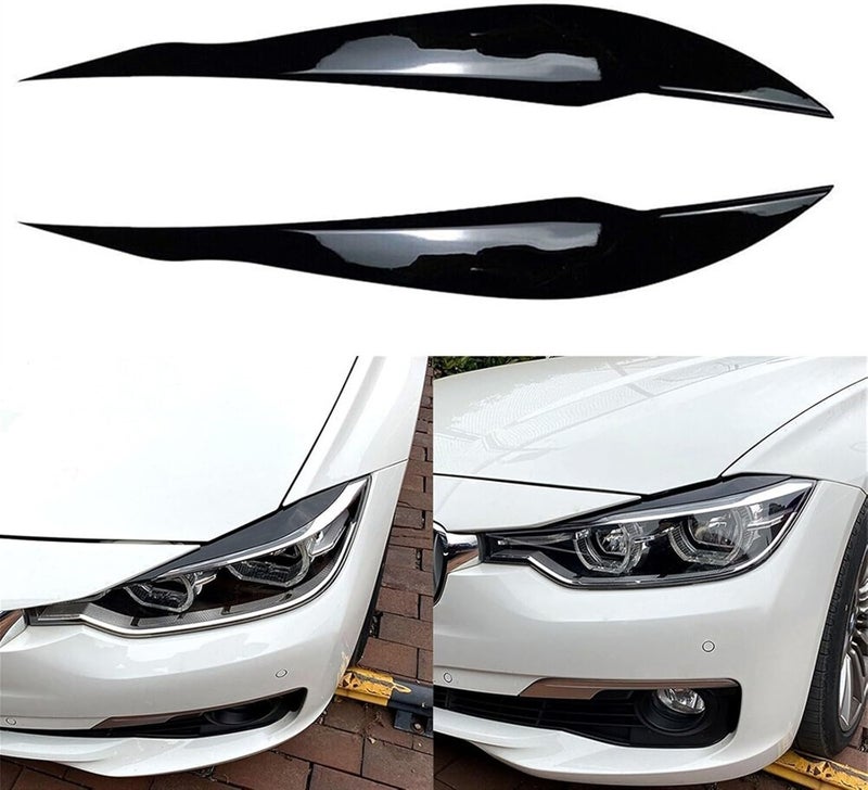 QASULER 2PCS F30 Headlight Eyelid Trim for BMW - Image 2