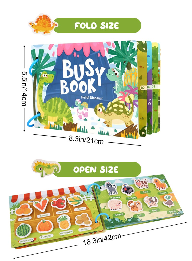 أوربازار 4 قطع من كتب مونتيسوري للأطفال، كتاب ملصقات ممتع لتنمية الإدراك لدى الأطفال الصغار، كتاب هادئ لأنشطة ما قبل المدرسة، مناسب للأولاد والبنات فوق سن 3 سنوات لتعلم الكتب - Image 2