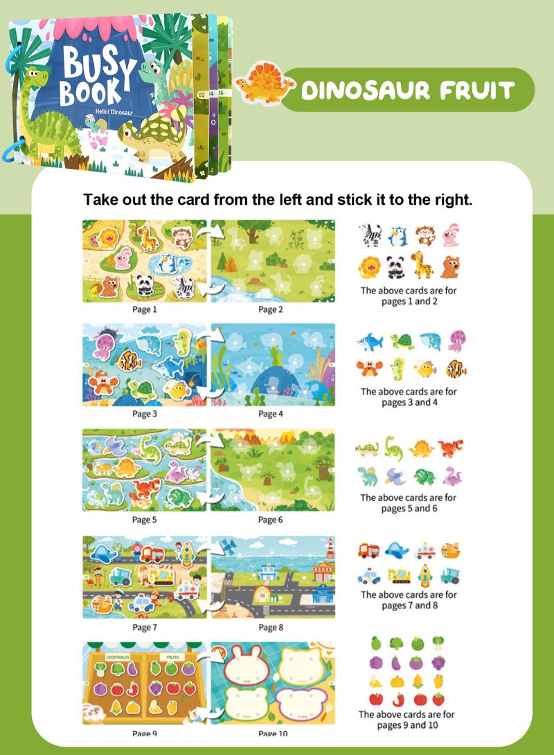 أوربازار 4 قطع من كتب مونتيسوري للأطفال، كتاب ملصقات ممتع لتنمية الإدراك لدى الأطفال الصغار، كتاب هادئ لأنشطة ما قبل المدرسة، مناسب للأولاد والبنات فوق سن 3 سنوات لتعلم الكتب - Image 3